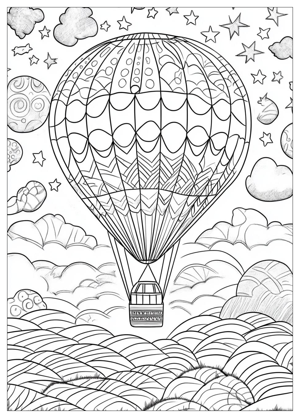 Heißluftballon Ausmalbilder 3