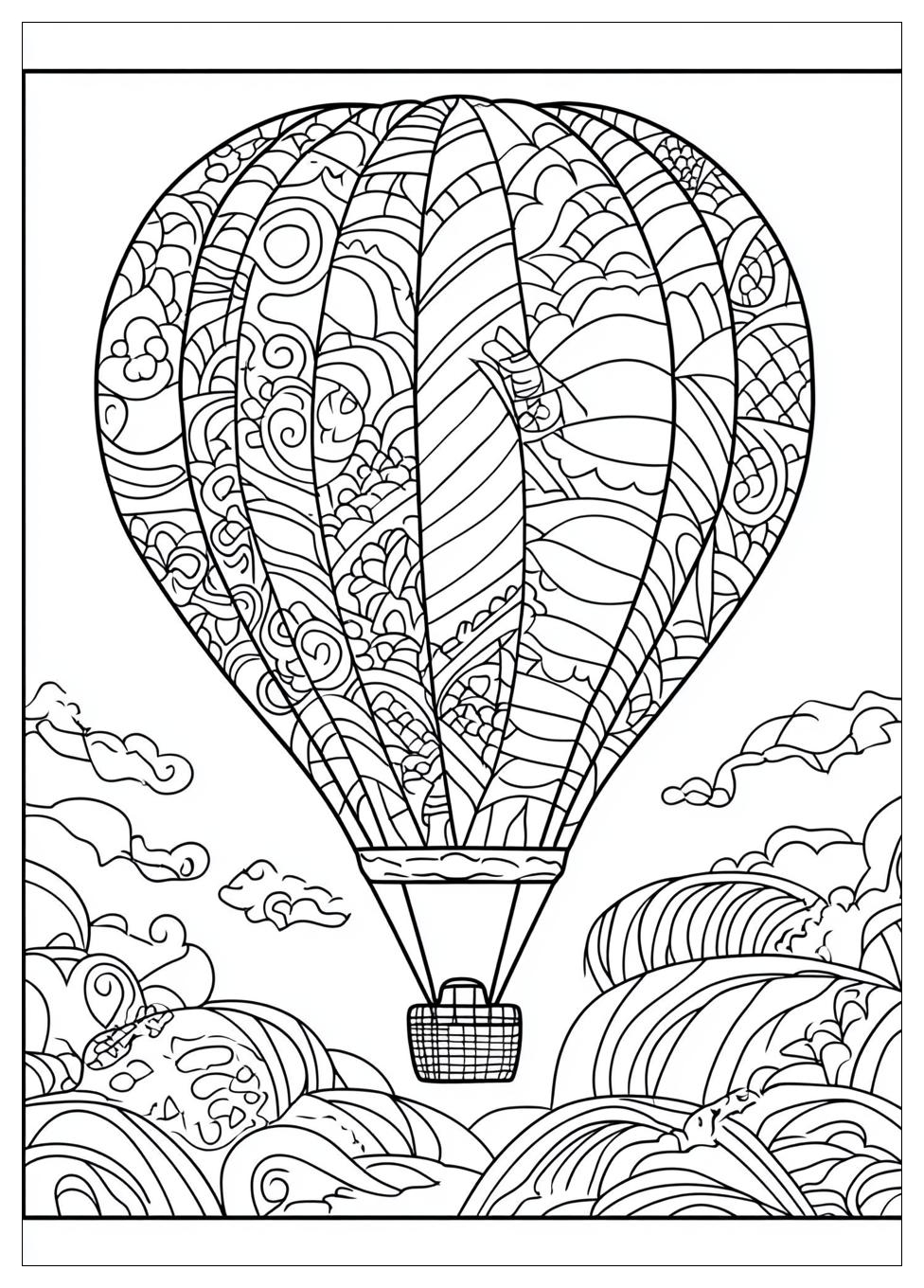 Heißluftballon Ausmalbilder 4