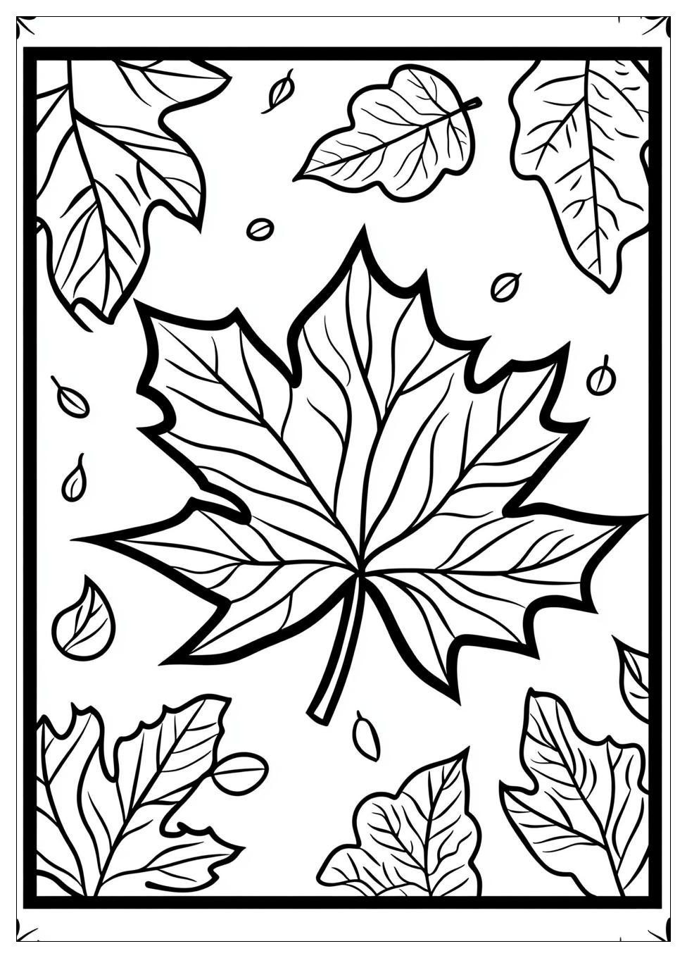 Herbstblatt Ausmalbilder 18