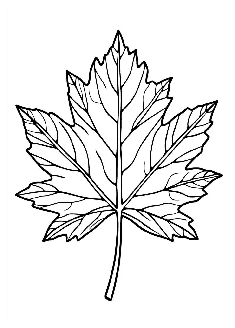 Herbstblatt Ausmalbilder 23