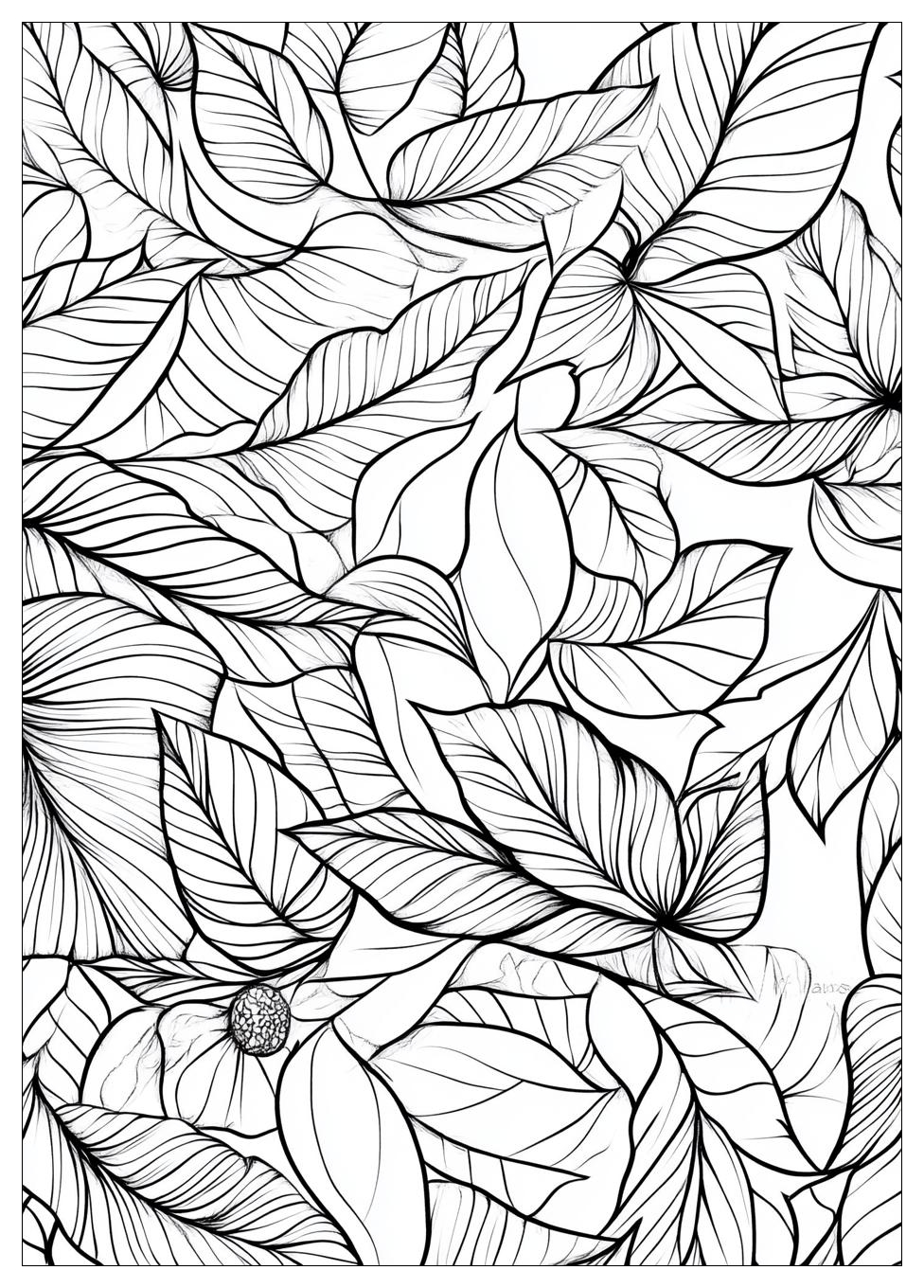 Herbstblatt Ausmalbilder 3
