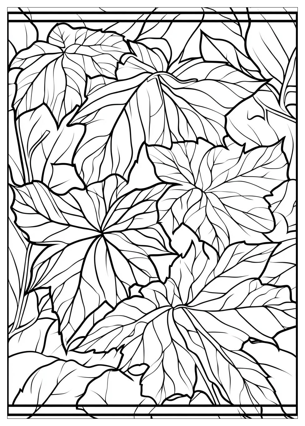 Herbstblatt Ausmalbilder 4