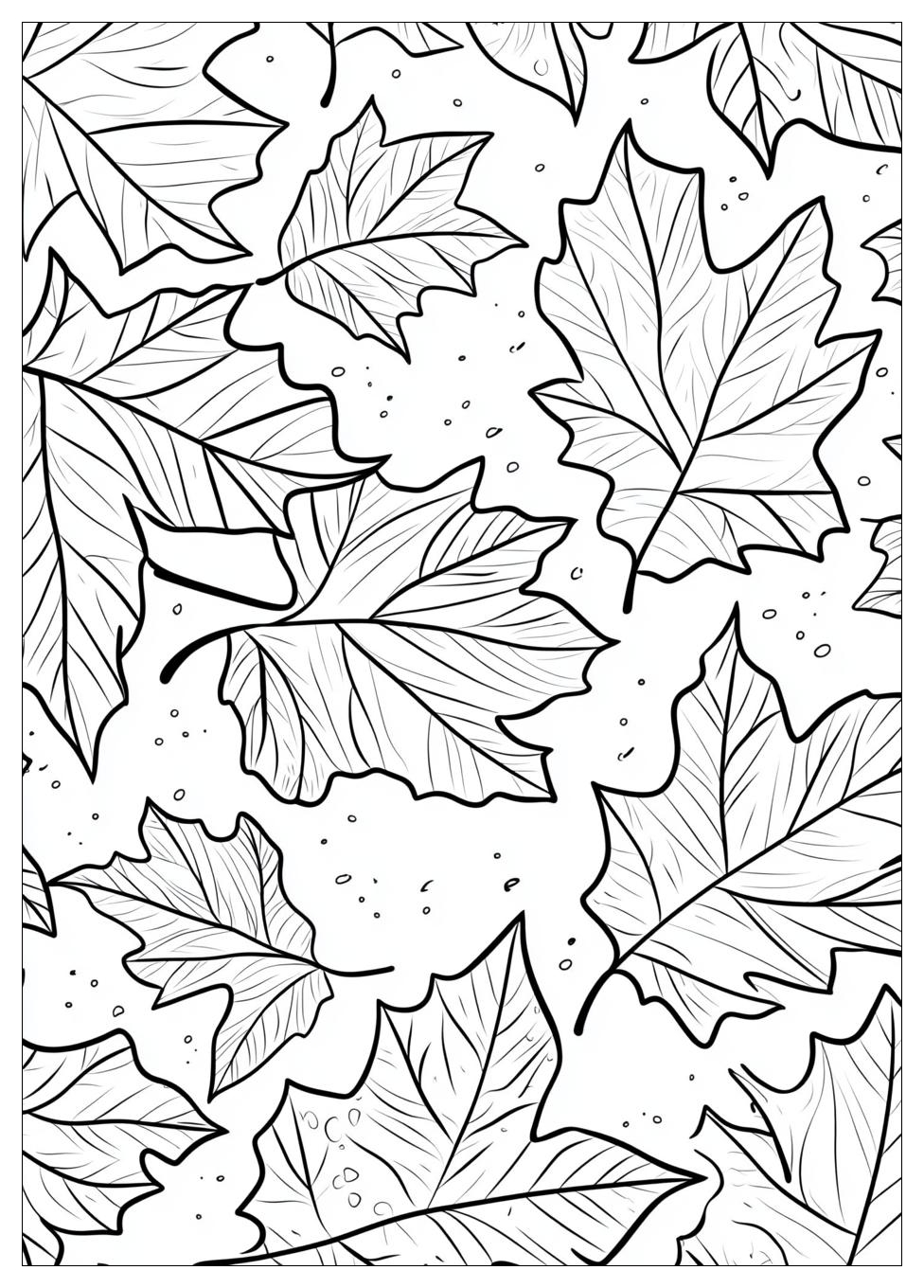 Herbstblatt Ausmalbilder 9