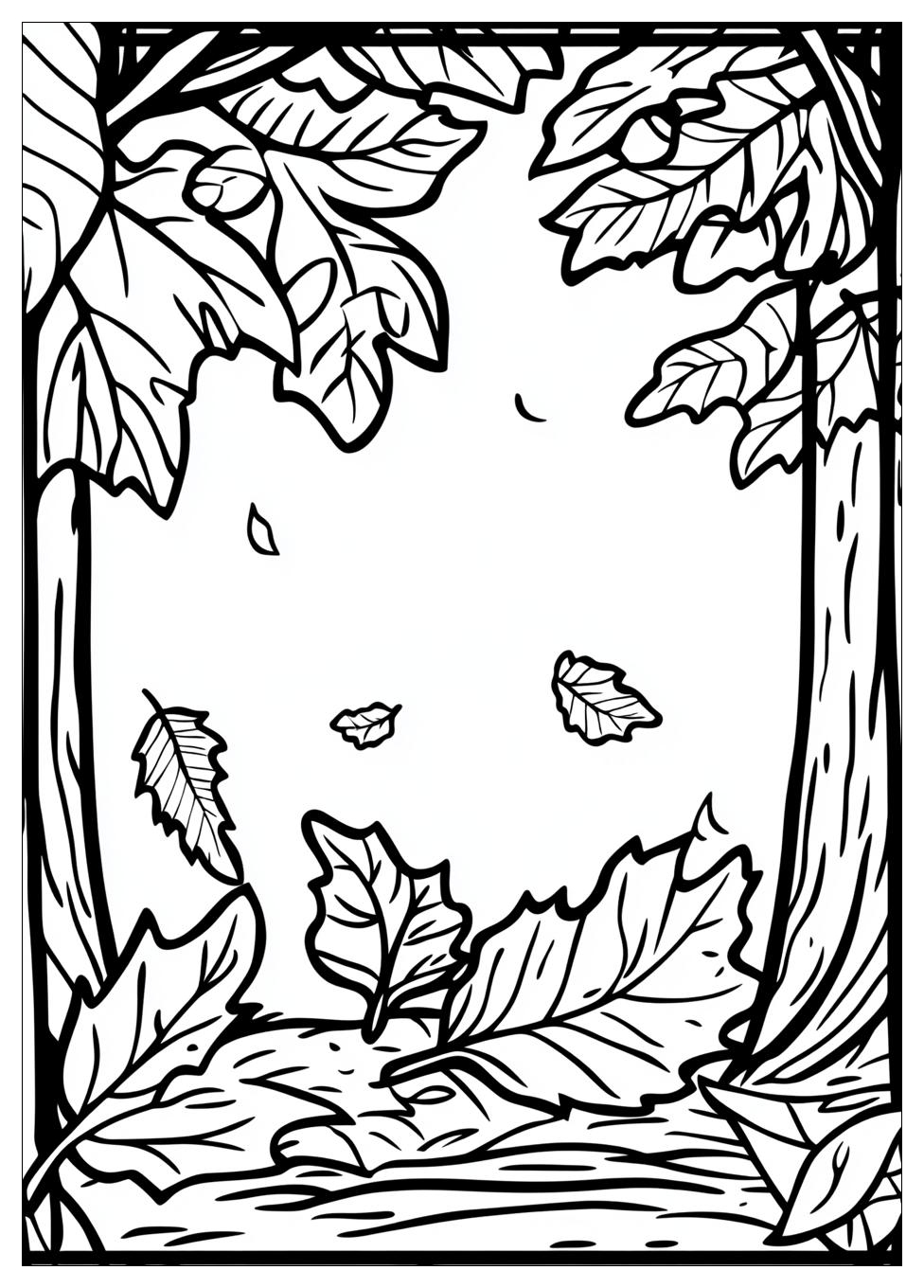 Herbstblätter Ausmalbilder 19