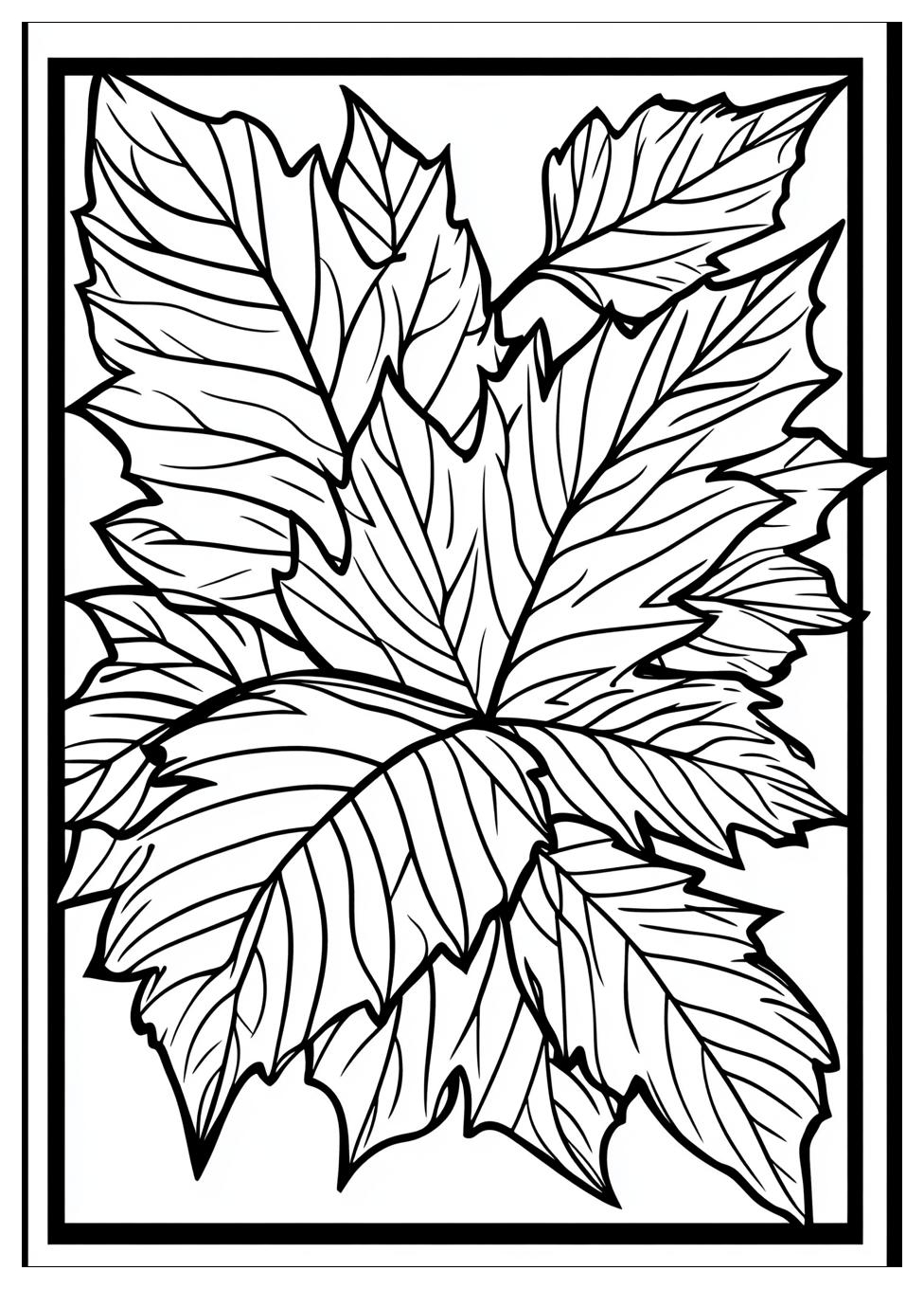 Herbstblätter Ausmalbilder 2