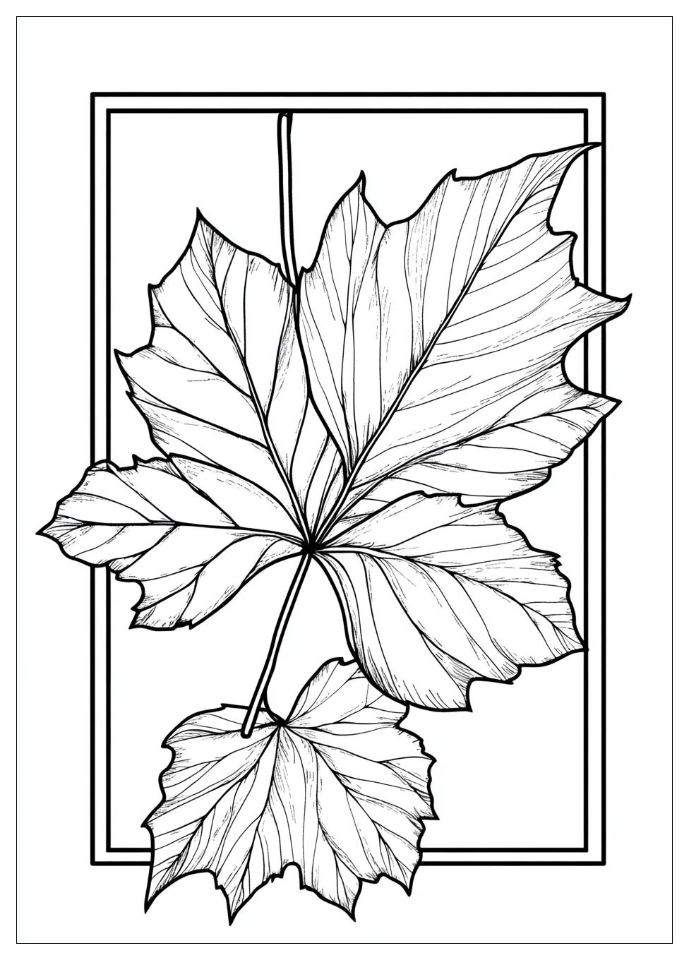Herbstblätter Ausmalbilder 21