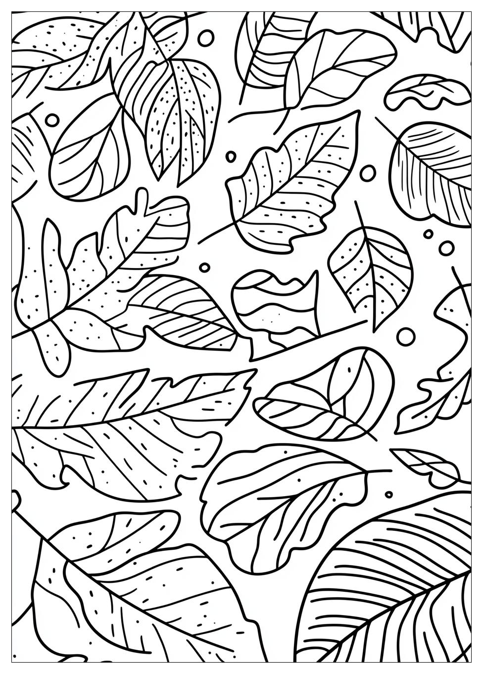 Herbstblätter Ausmalbilder 3