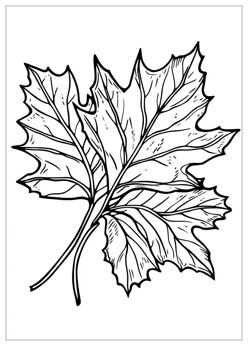Herbstblätter Ausmalbilder 6