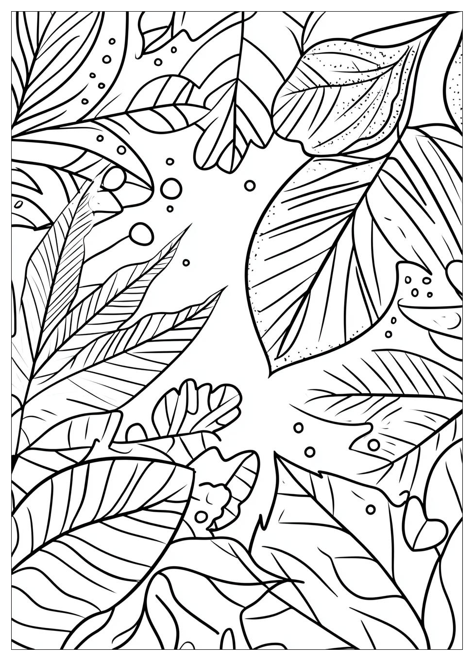 Herbstblätter Ausmalbilder 9
