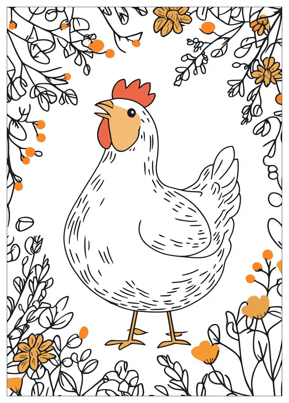 Huhn Ausmalbilder 13