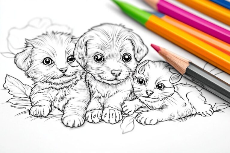 Hunde Und Katzen Ausmalbilder : Malen, Entspannen, Kreativ Sein