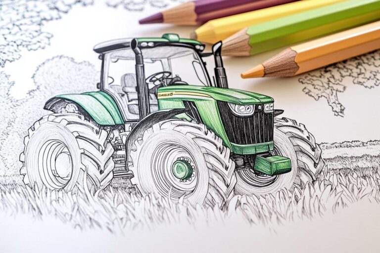 John Deere Ausmalbilder : John Deere Traktoren zum Ausmalen – Spaß für Groß und Klein