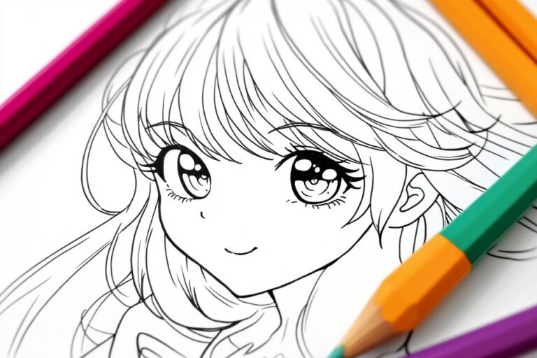 Kawaii Cute Anime Ausmalbilder : Niedliche Anime-Motive zum Ausmalen