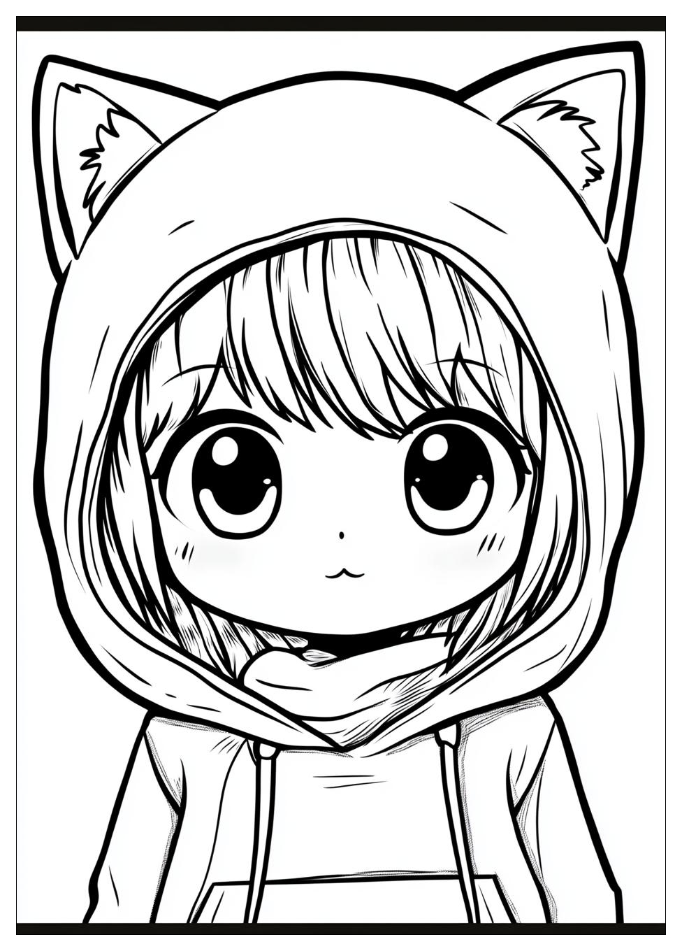 Kawaii Cute Anime Ausmalbilder 11