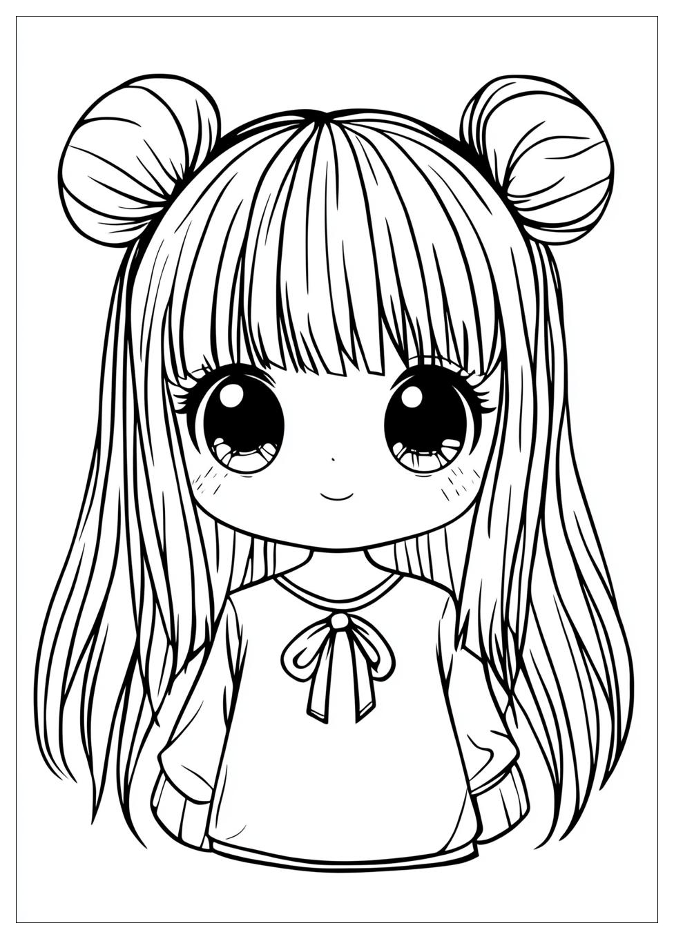 Kawaii Cute Anime Ausmalbilder 13