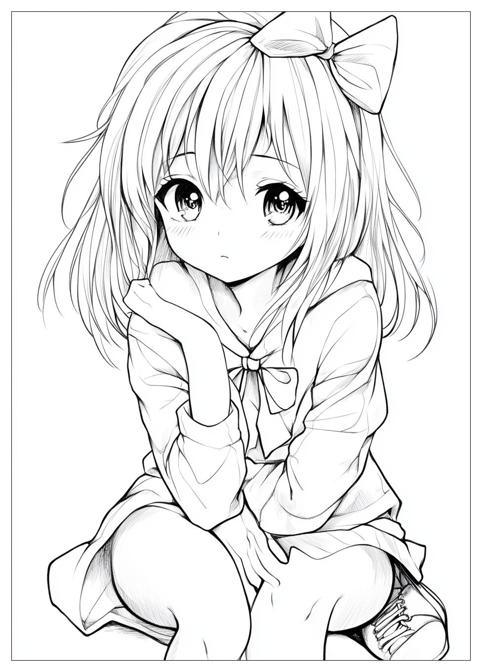 Kawaii Cute Anime Ausmalbilder 21