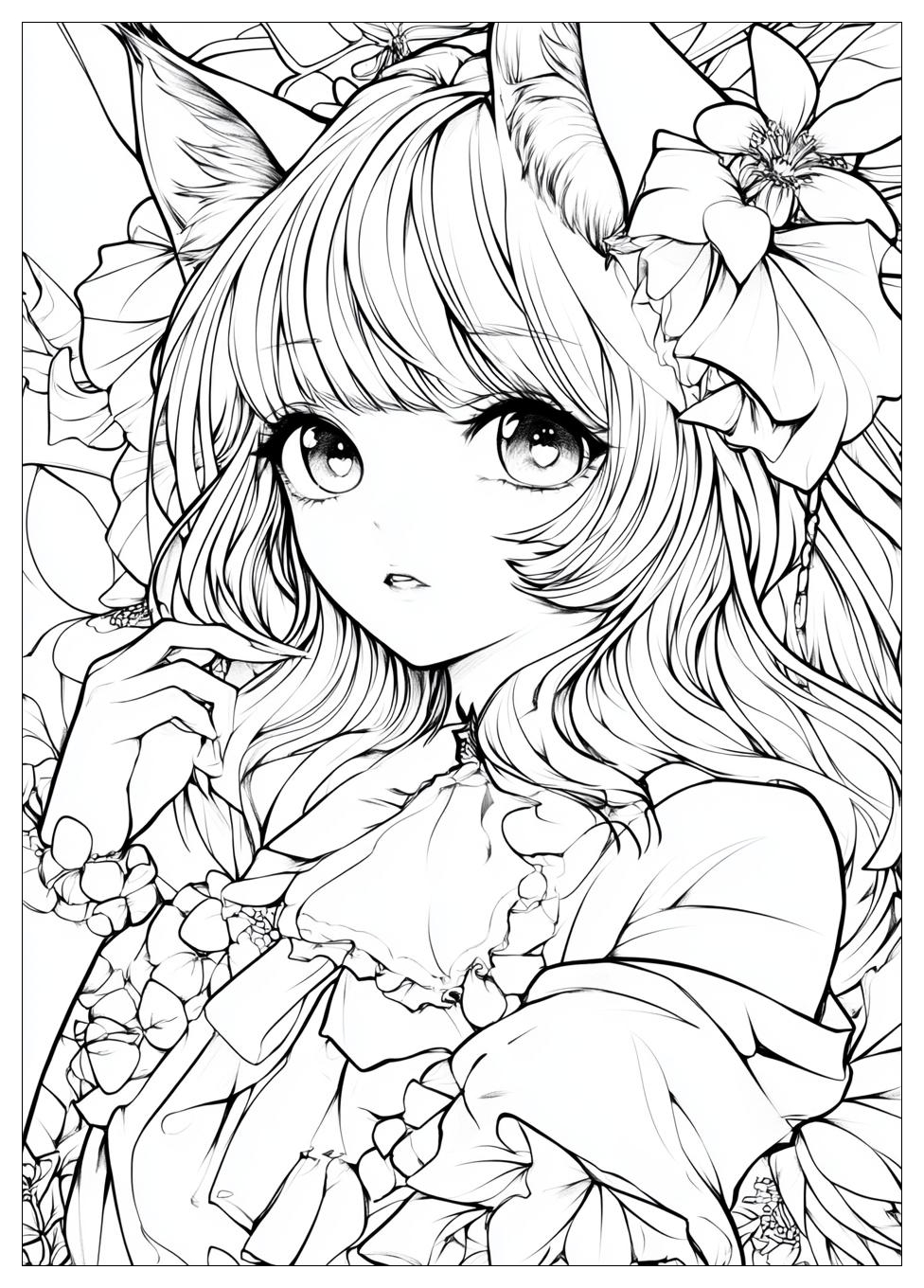 Kawaii Cute Anime Ausmalbilder 22