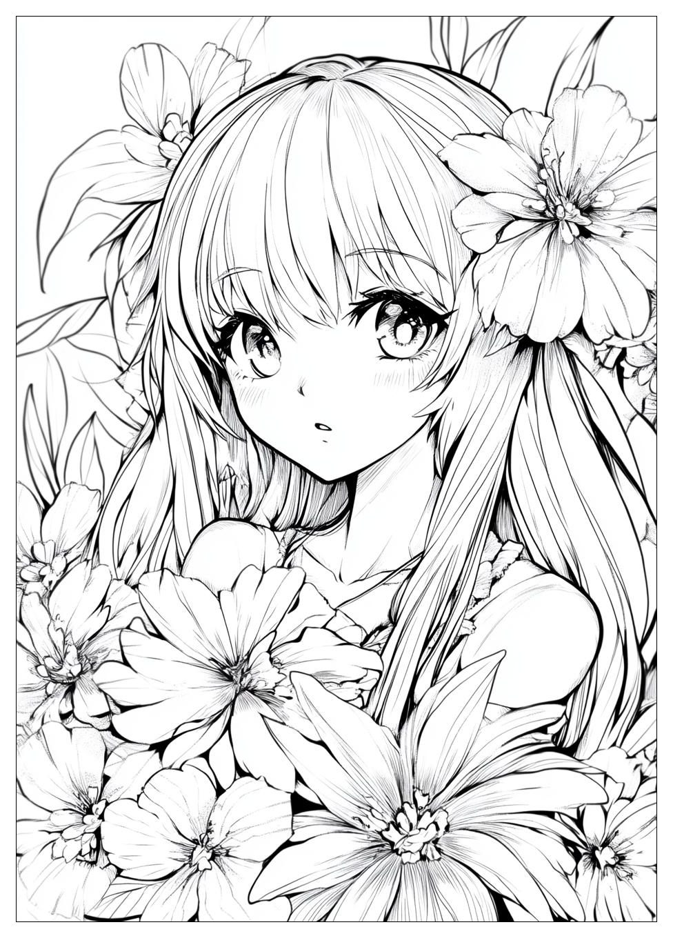 Kawaii Cute Anime Ausmalbilder 24
