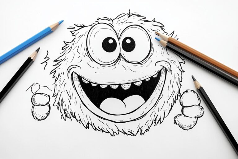 Krümelmonster Ausmalbilder : Malen mit Cookie Monster – Kreativität und Spaß für Kinder