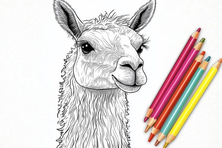 Lama Ausmalbilder : Ausmalen und Entspannen mit Lamas