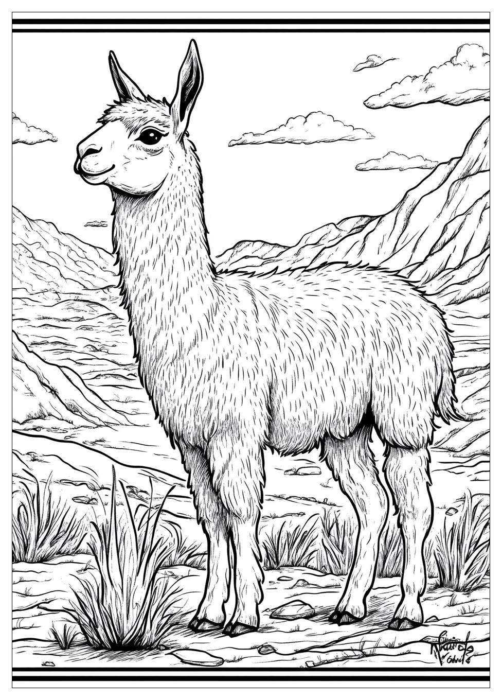 Lama Ausmalbilder 10
