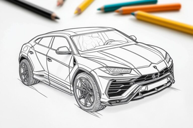 Lamborghini Urus Ausmalbilder : Lamborghini Urus Ausmalbilder: Kreativität und Design für Autoliebhaber