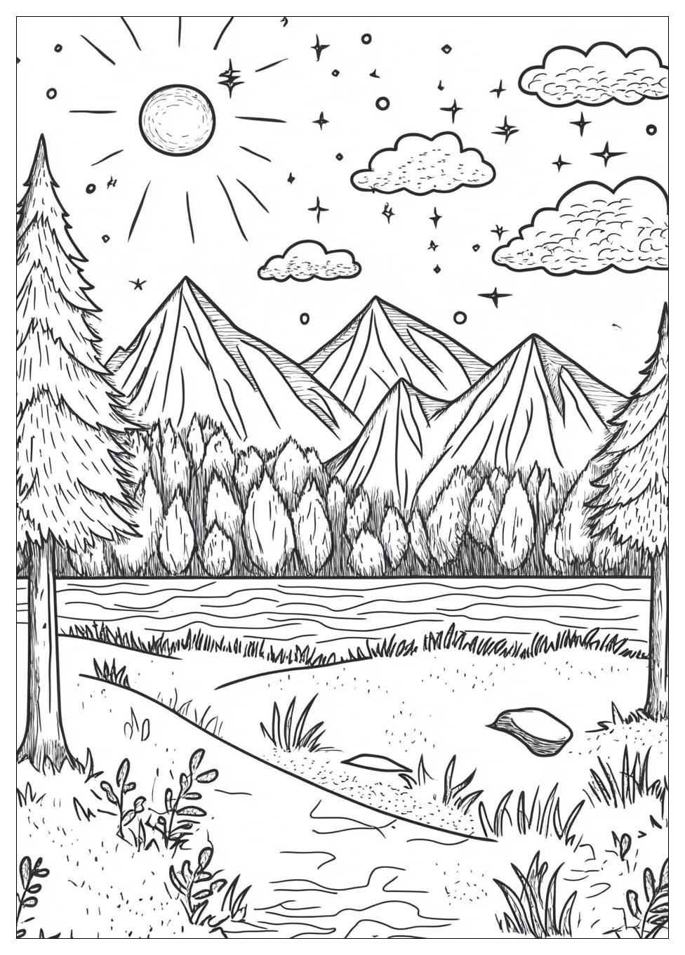 Landschaft Ausmalbilder 11