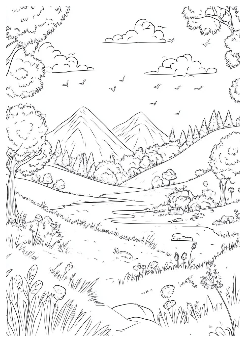 Landschaft Ausmalbilder 2