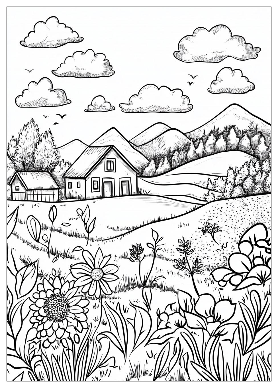 Landschaft Ausmalbilder 4