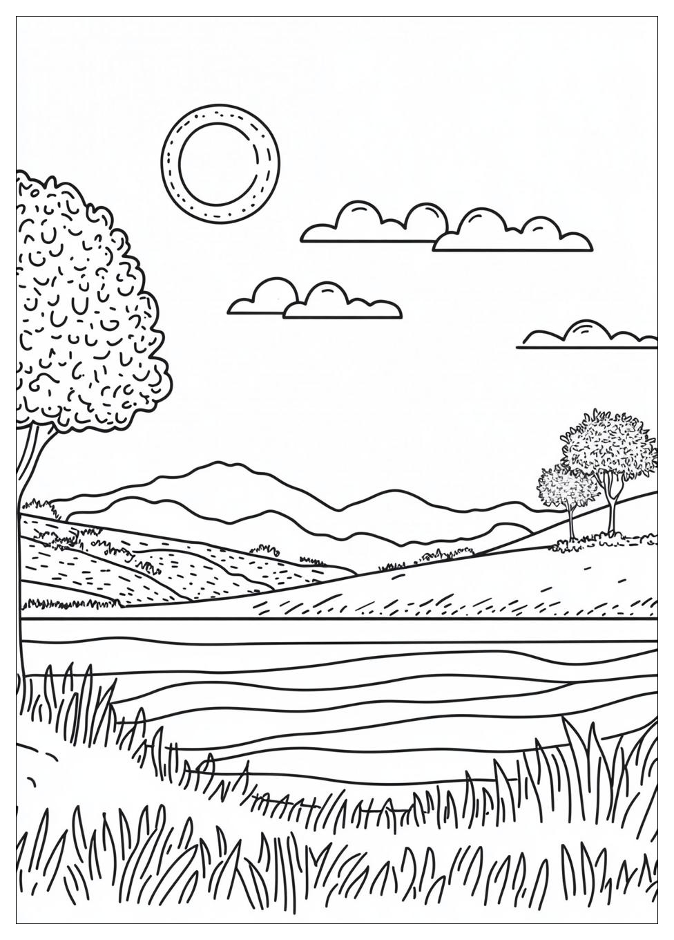 Landschaften Ausmalbilder 1