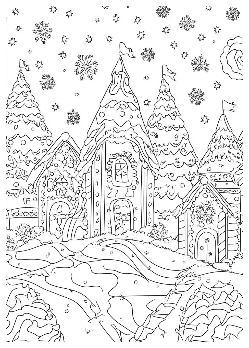 Lebkuchenhaus Ausmalbilder 1