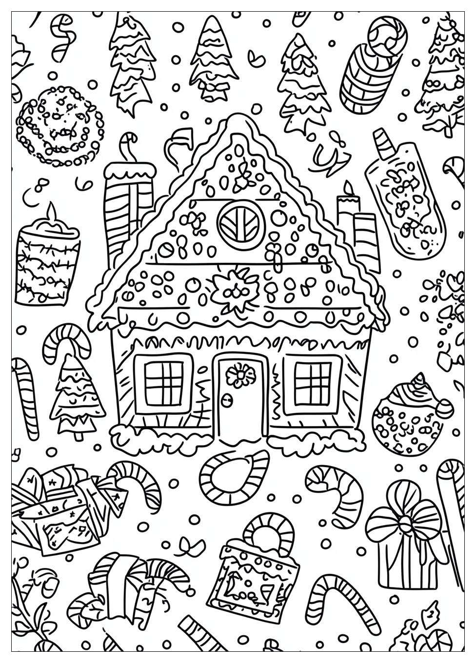 Lebkuchenhaus Ausmalbilder 13