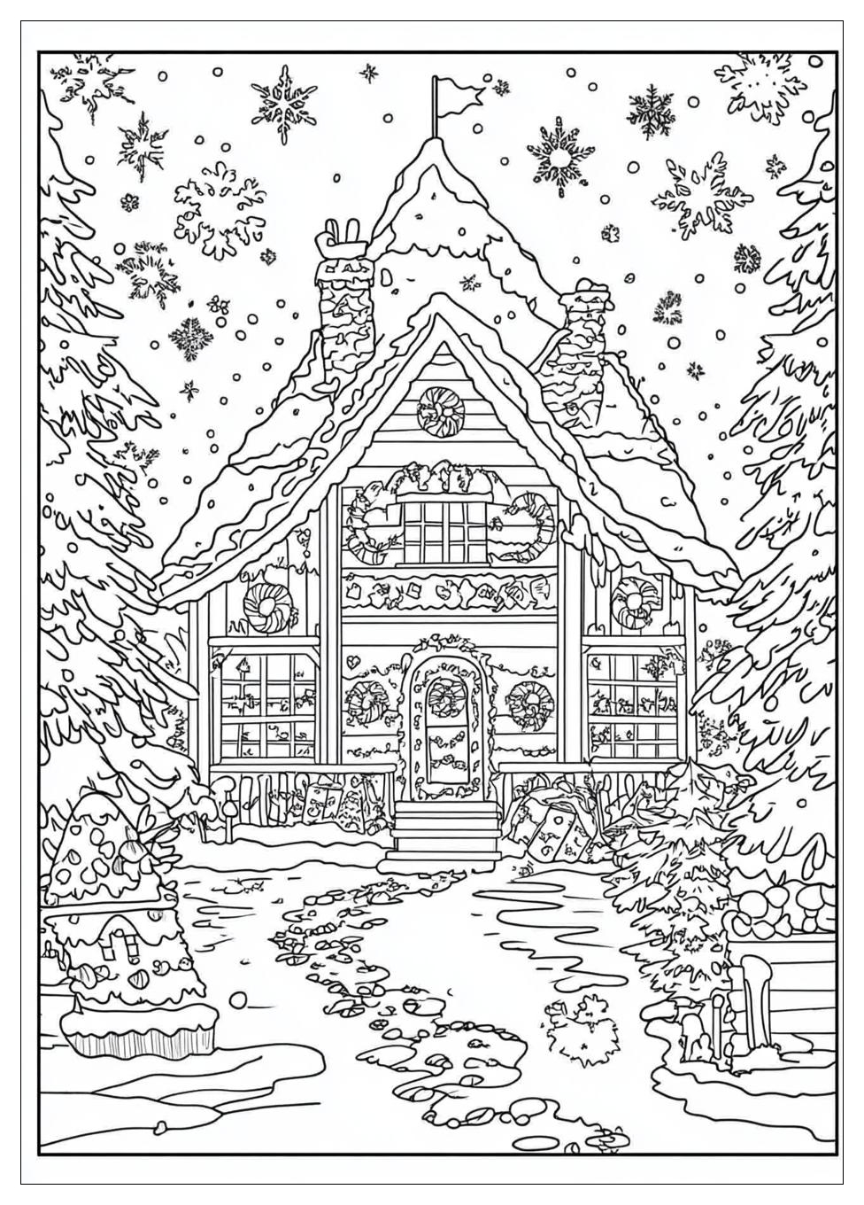 Lebkuchenhaus Ausmalbilder 14