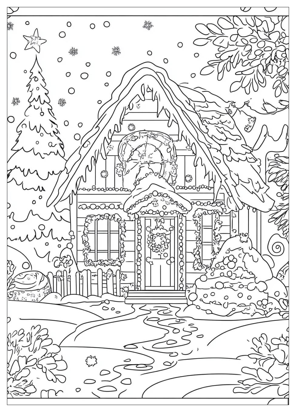 Lebkuchenhaus Ausmalbilder 19