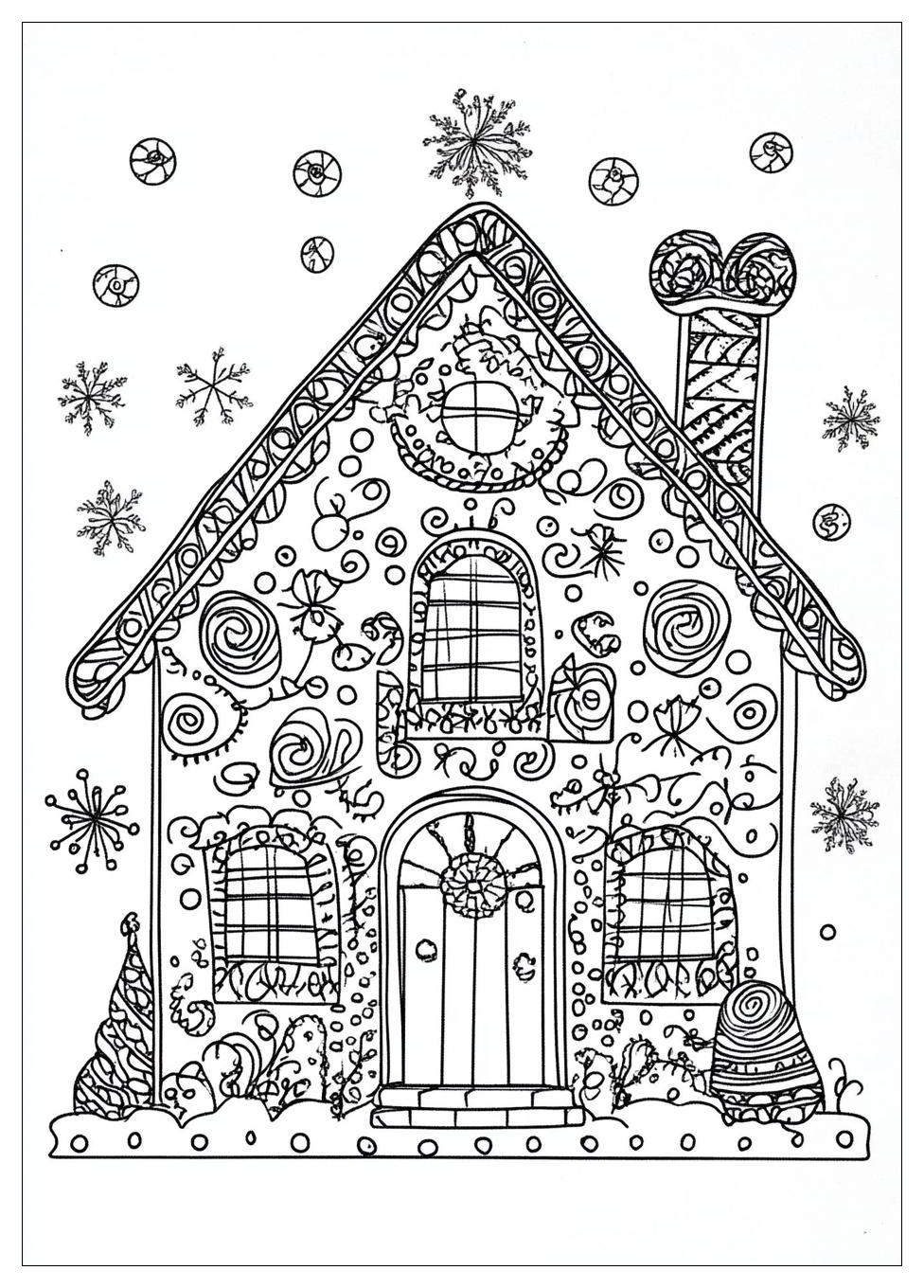Lebkuchenhaus Ausmalbilder 21