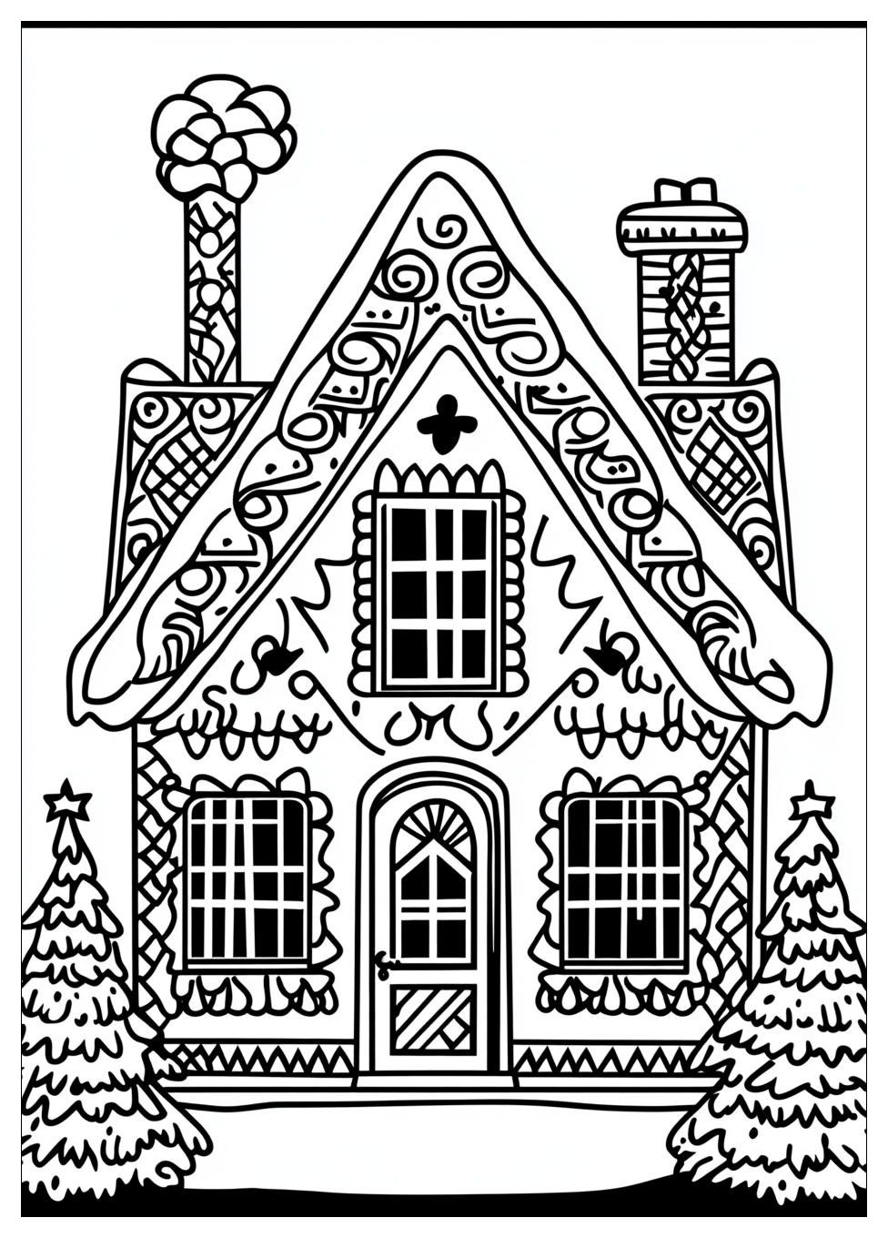 Lebkuchenhaus Ausmalbilder 22