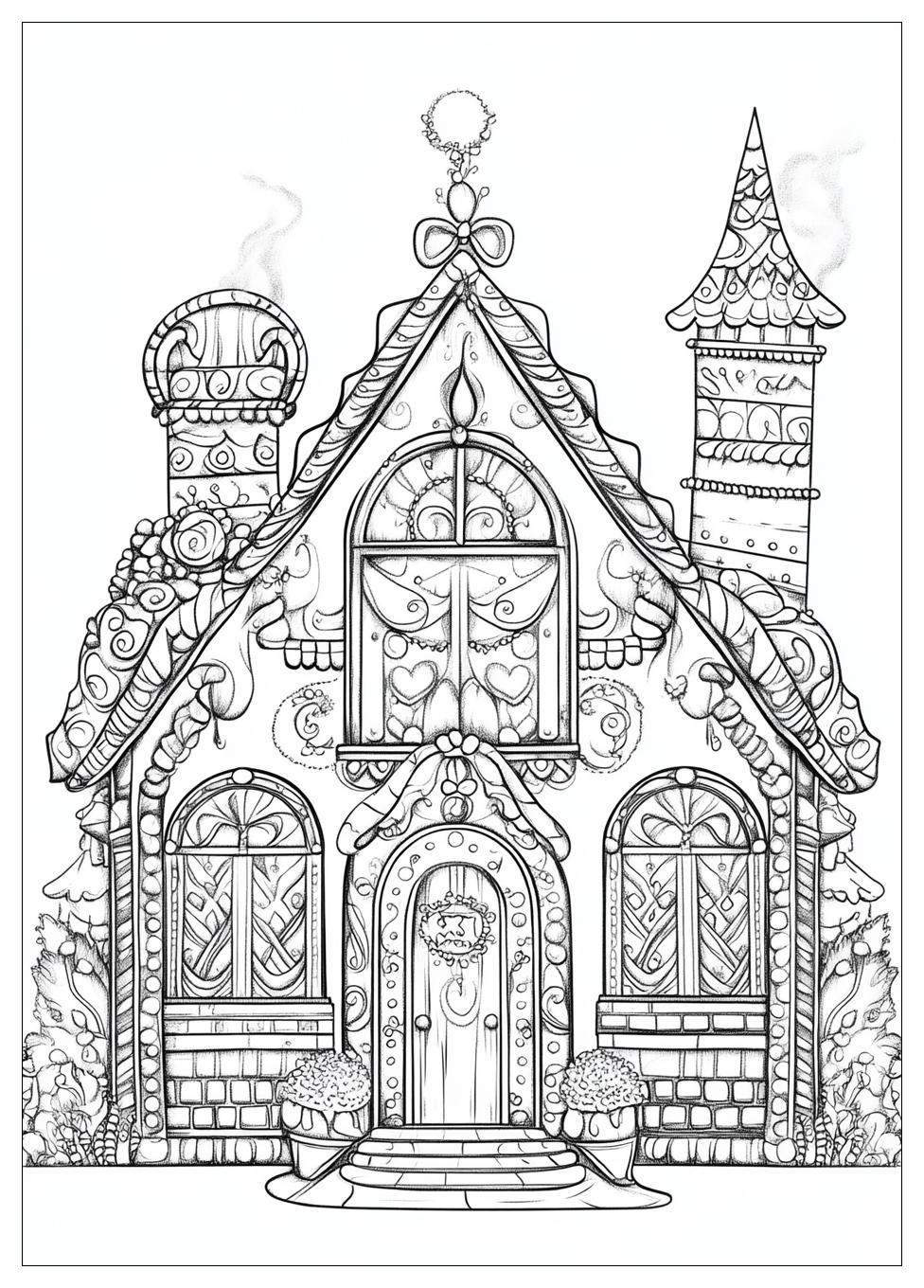 Lebkuchenhaus Ausmalbilder 24
