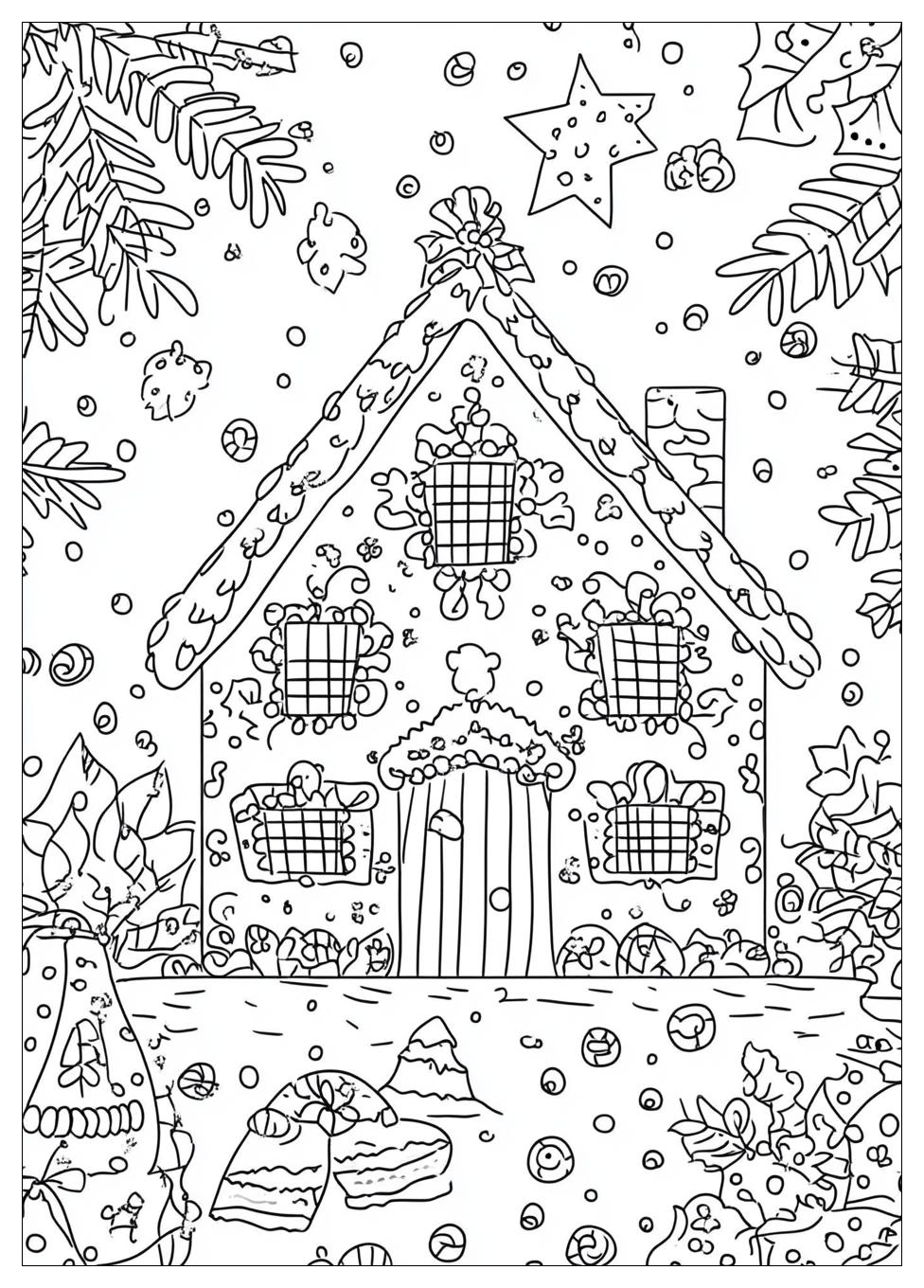 Lebkuchenhaus Ausmalbilder 3