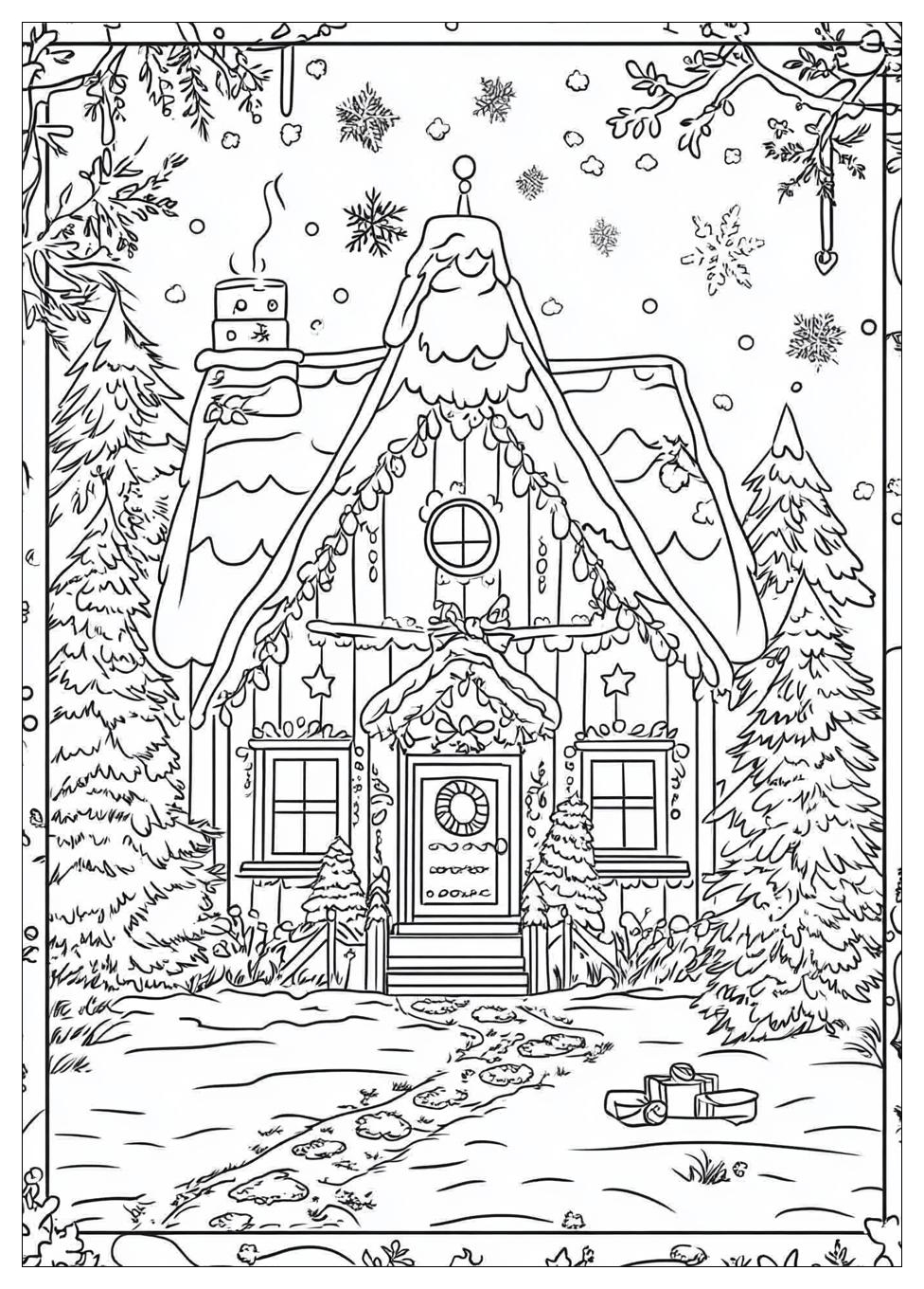 Lebkuchenhaus Ausmalbilder 6