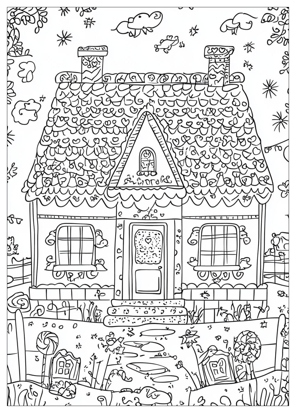 Lebkuchenhaus Ausmalbilder 8