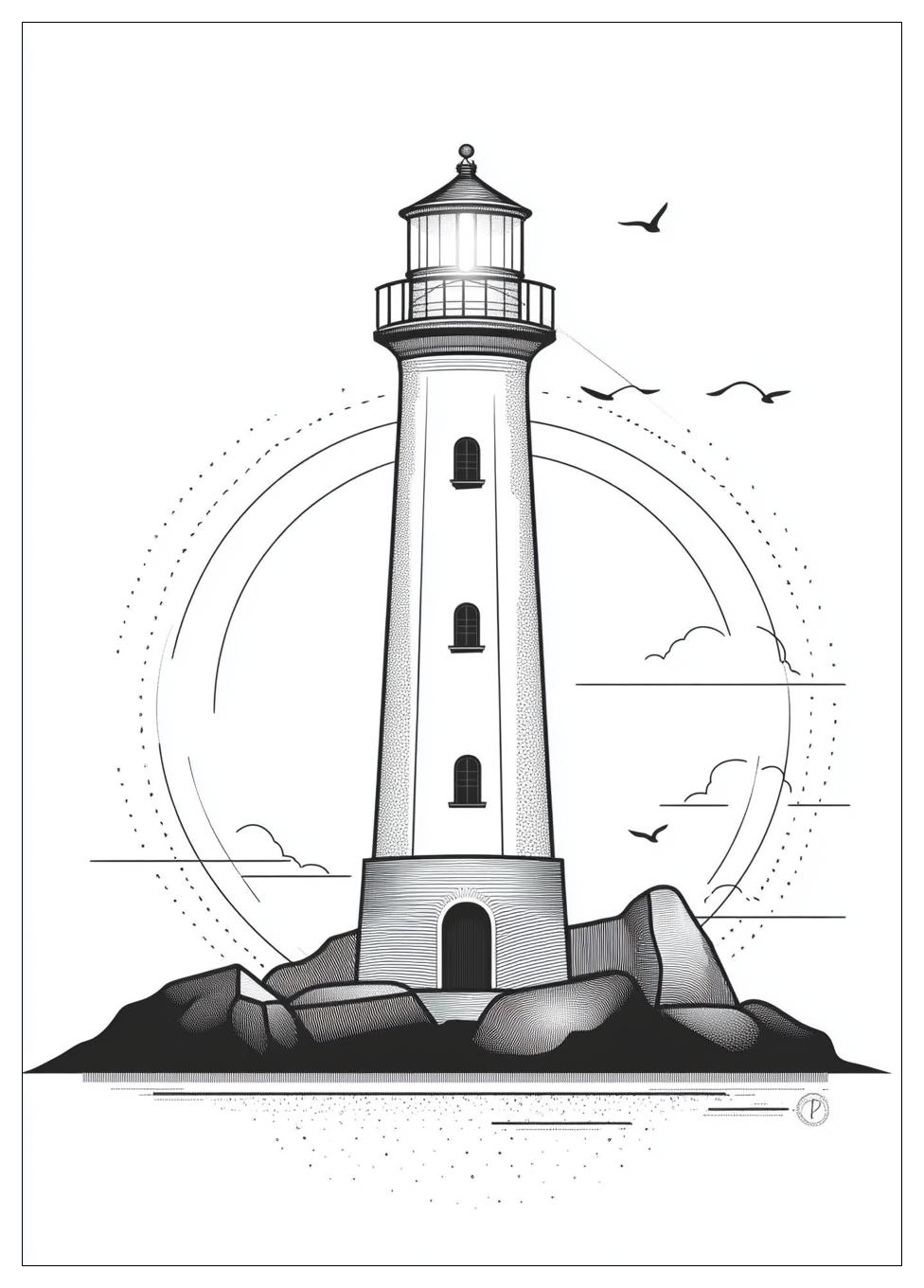 Leuchtturm Ausmalbilder 2