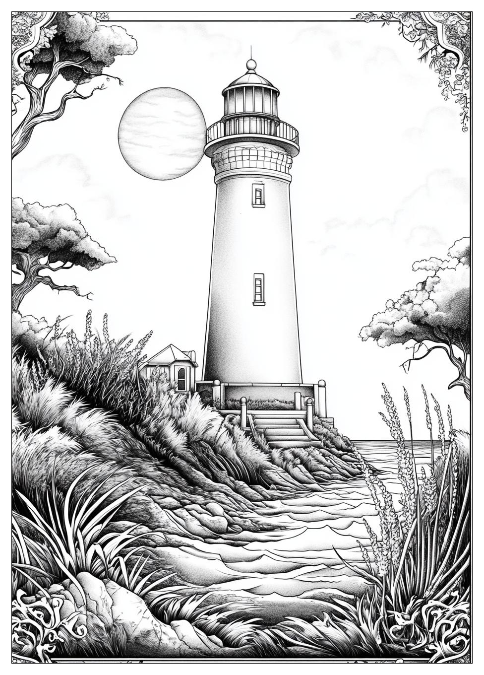 Leuchtturm Ausmalbilder 5