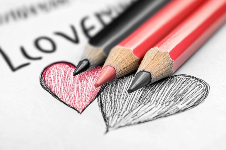 Liebes Ausmalbilder : Farbe der Liebe