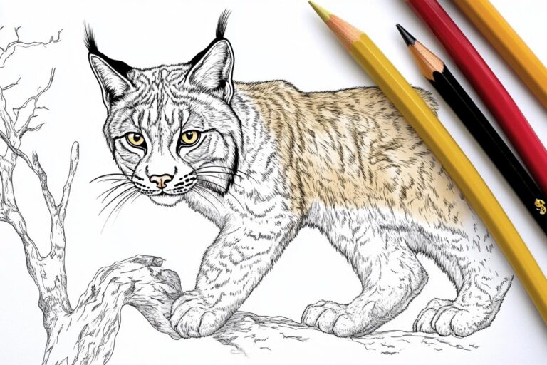 Luchs Ausmalbilder : Malen mit dem Wilden