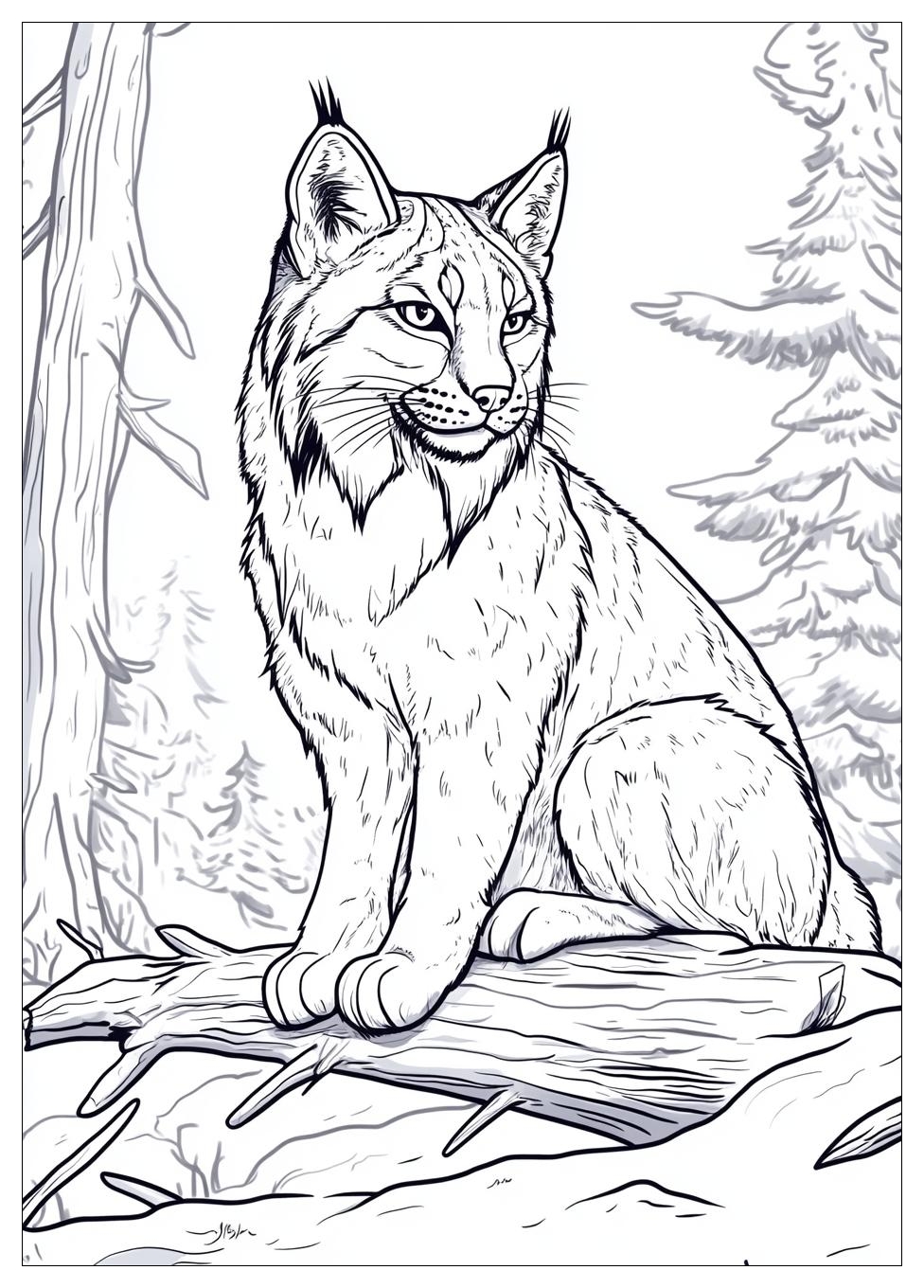 Luchs Ausmalbilder 2