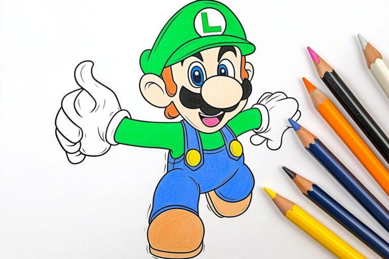 Luigi Ausmalbilder : Luigi zum Ausmalen – Kreativität und Spaß für Kinder