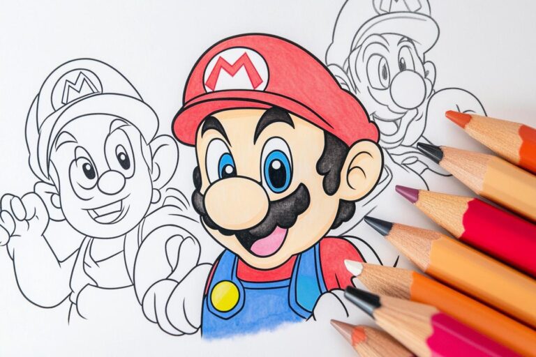 Mario Bros Ausmalbilder : Malen mit Mario und Luigi