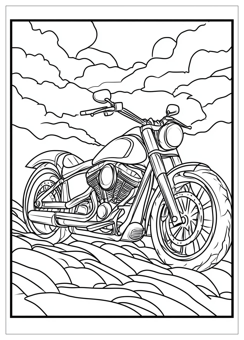 Motorräder Ausmalbilder 12