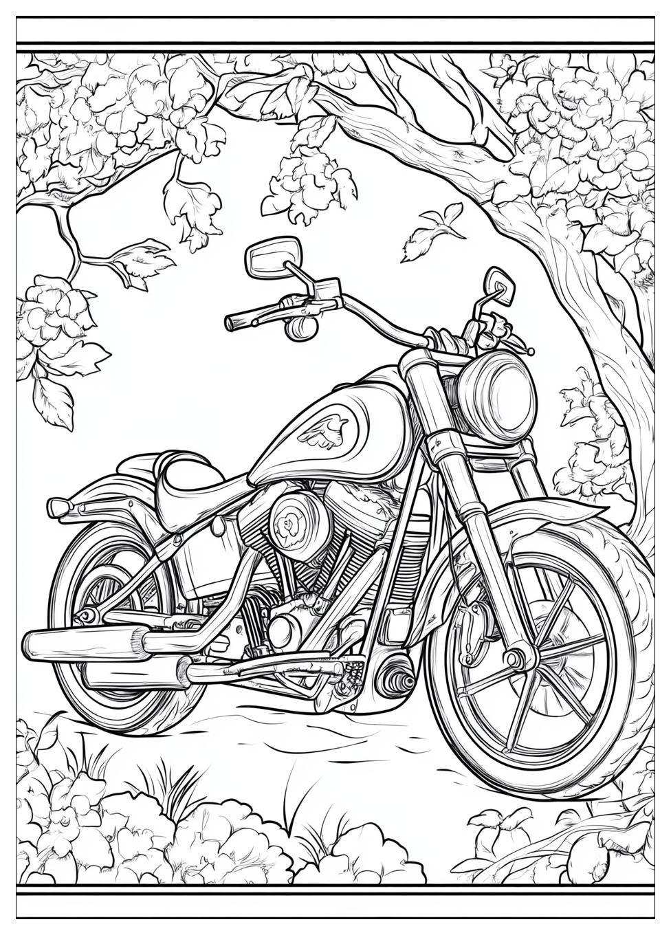 Motorräder Ausmalbilder 2