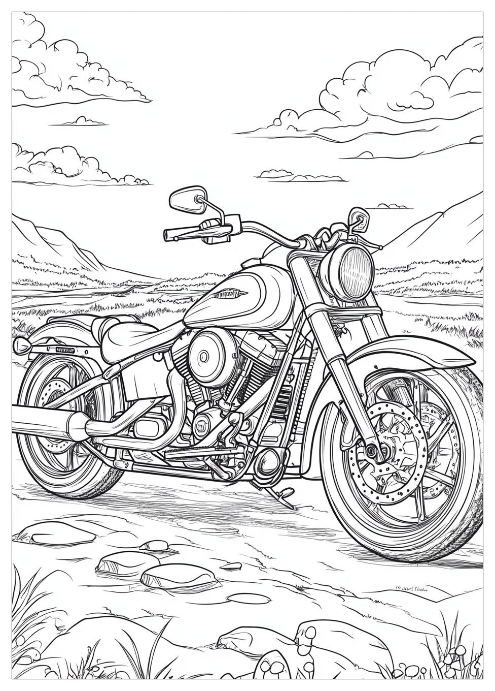 Motorräder Ausmalbilder 23